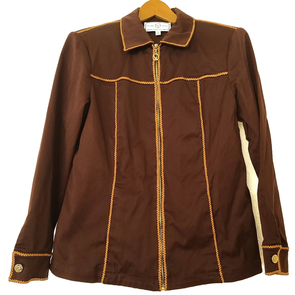 St. John Womens sz S Brown Top Made in USA